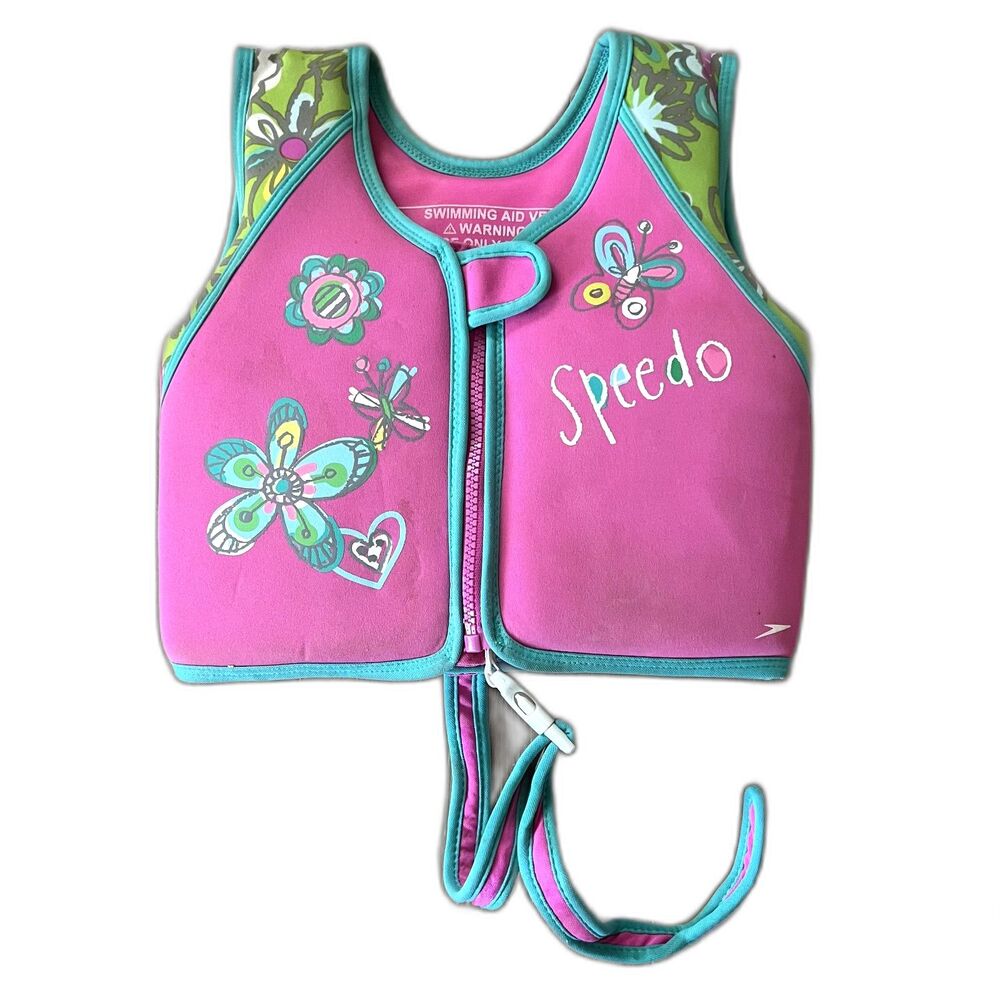 Girls Childrens Speedo Kids Neoprene Swim Vest Water Sports Life Preserver 2-4y